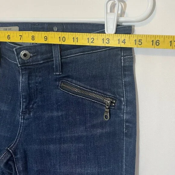 AG Adriano Goldschmied Jeans Womens 28 R Blue The Zip Skinny Zipper Stretch - Picture 5 of 16